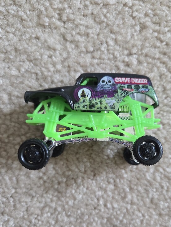 Other - Monster Jam Grave Digger: 4 Time Champion 2019 Silver Chrome - Glow In The Dark